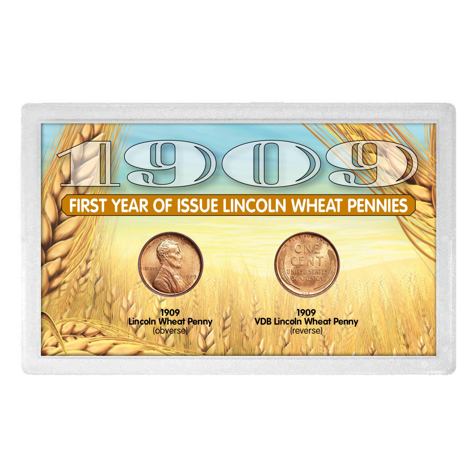 1909 and 1909 VDB “First-Year of Issue" Lincoln Wheat-Ear Pennies